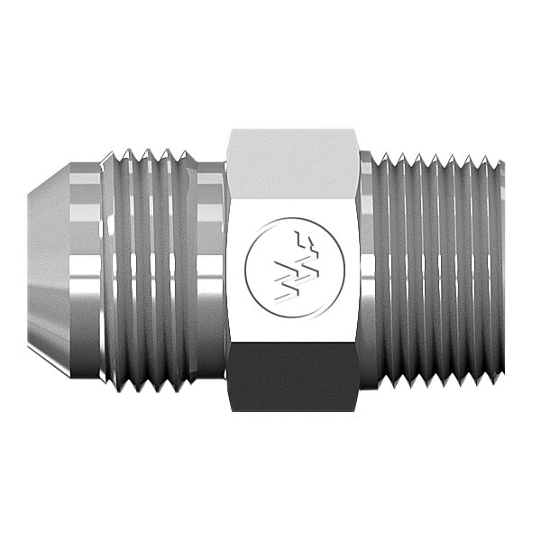 World Wide Fittings Male JIC to Male British Standard Pipe Taper Straight Adapter 7000X12X12 - main